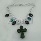 black crystal and phoenix stone necklace