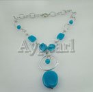 Discount howlite and blue ore necklace