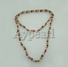 Handmade dyed pearl necklace