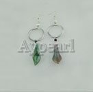Handmade garnet agate earring