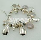 Discount pearl agate and white opal bracelet