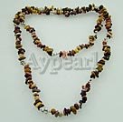 silver leaf agate necklace
