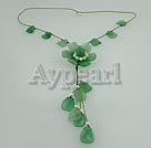 pearl and aventurine y necklace
