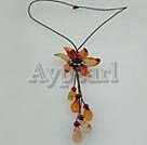 Discount agate flower necklace