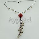 pearl crystal and agate necklace