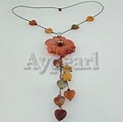 agate flower necklace