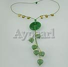 aventurine and crystal necklace