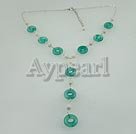 blue jade and howlite y necklace