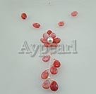 Handmade cherry quartz necklace