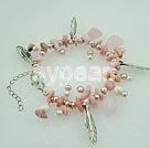 pearl and pink opal bracelet