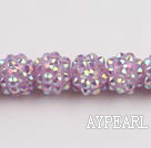 Acrylic bali beads,12mm,violet,Sold per 13.39-inch strand