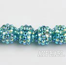 Acrylic bali beads,14mm,dark blue,Sold per 13.39-inch strand