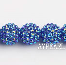 Acrylic bali beads,18mm,blue,Sold per 14.17-inch strand