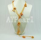 dyed pearl fashion necklace under $ 8