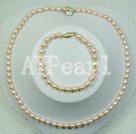 6-7mm pink pearl sets