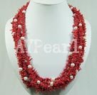 pearl and coral necklace