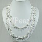 pearl crystal and howlite necklace