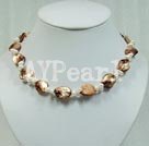 Handmade shell pearl necklace