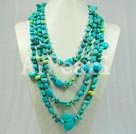 Discount multi onderdeel turquoise ketting
