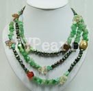 Discount pearl and aventurine necklace