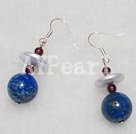 lapis ball earrings