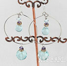 fashion blue quartz earrings