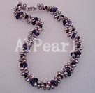 6-7mm pearl and amethyst necklace