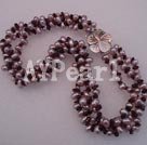 Discount 6-7mm pearl and garnet necklace