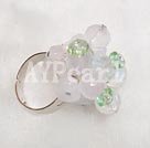 Handmade rose quartz crystal ring