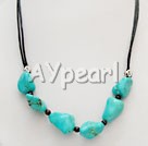 Discount turkoois en granaat choker ketting