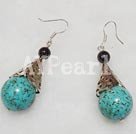 turquoise bal oorbellen