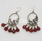agate and garnet earrings