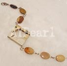 Discount silver leaf agate bracelet