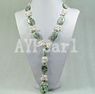 biwa pearl and gem necklace