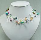 Discount 4-8mm multi color pearl necklace