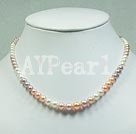 Discount 5-8mm freshwater pearl beaded necklace