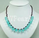 garnet and crystal necklace under $ 8