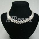 6-8mm bianco collana di perle