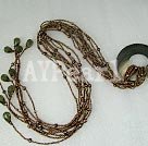 Discount chocolate pearl crystal necklace