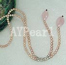 Handmade pearl gem necklace