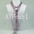 pearl crystal necklace