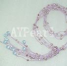 pearl crystal necklace