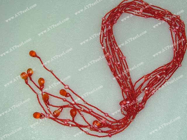 pearl crystal necklace 