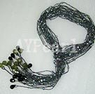 Discount black pearl crystal necklace