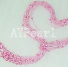 Discount fashion pearl and glass beads necklace