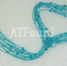 Discount pearl and glass beads necklace