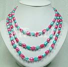 8-9mm dyed pearl necklace