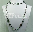 black lip shell and garnet necklace