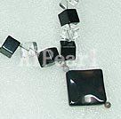 agate and crystal necklace under $ 8