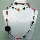 multi strand multi stone necklace